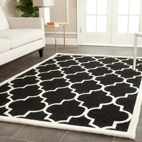 Hand-Tufted Safavieh Handmade Cambridge Moroccan Black Wool Rug - 8' x 10'