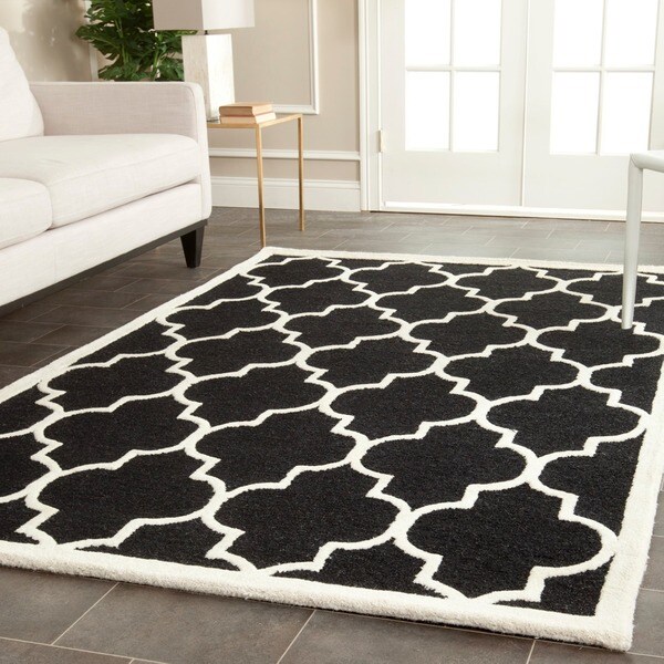 Hand-Tufted Safavieh Handmade Cambridge Moroccan Black Wool Rug - 8' x 10'
