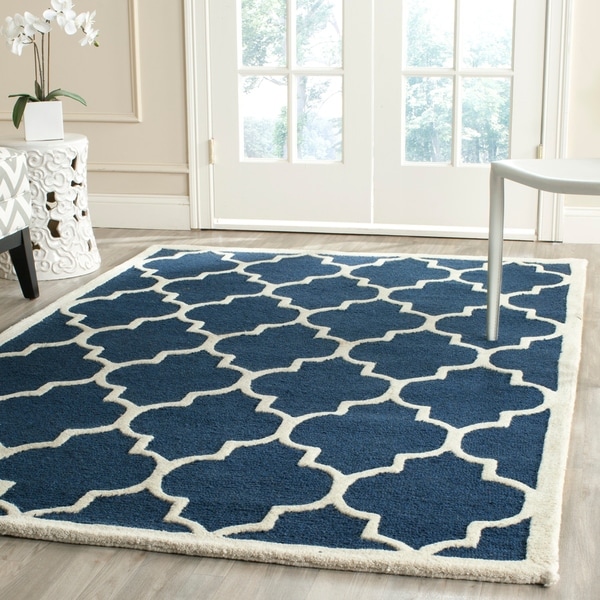 Safavieh Oriental-Style Handmade Cambridge Moroccan Navy Wool Rug - 9' x 12'