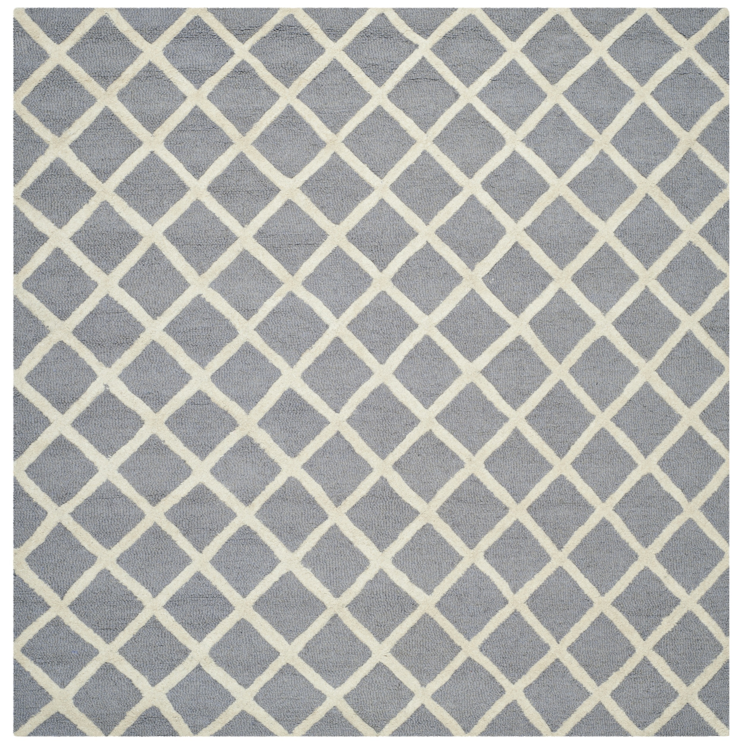 Safavieh Handmade Cambridge Moroccan Silver Small square pattern Wool Rug (6 Square)