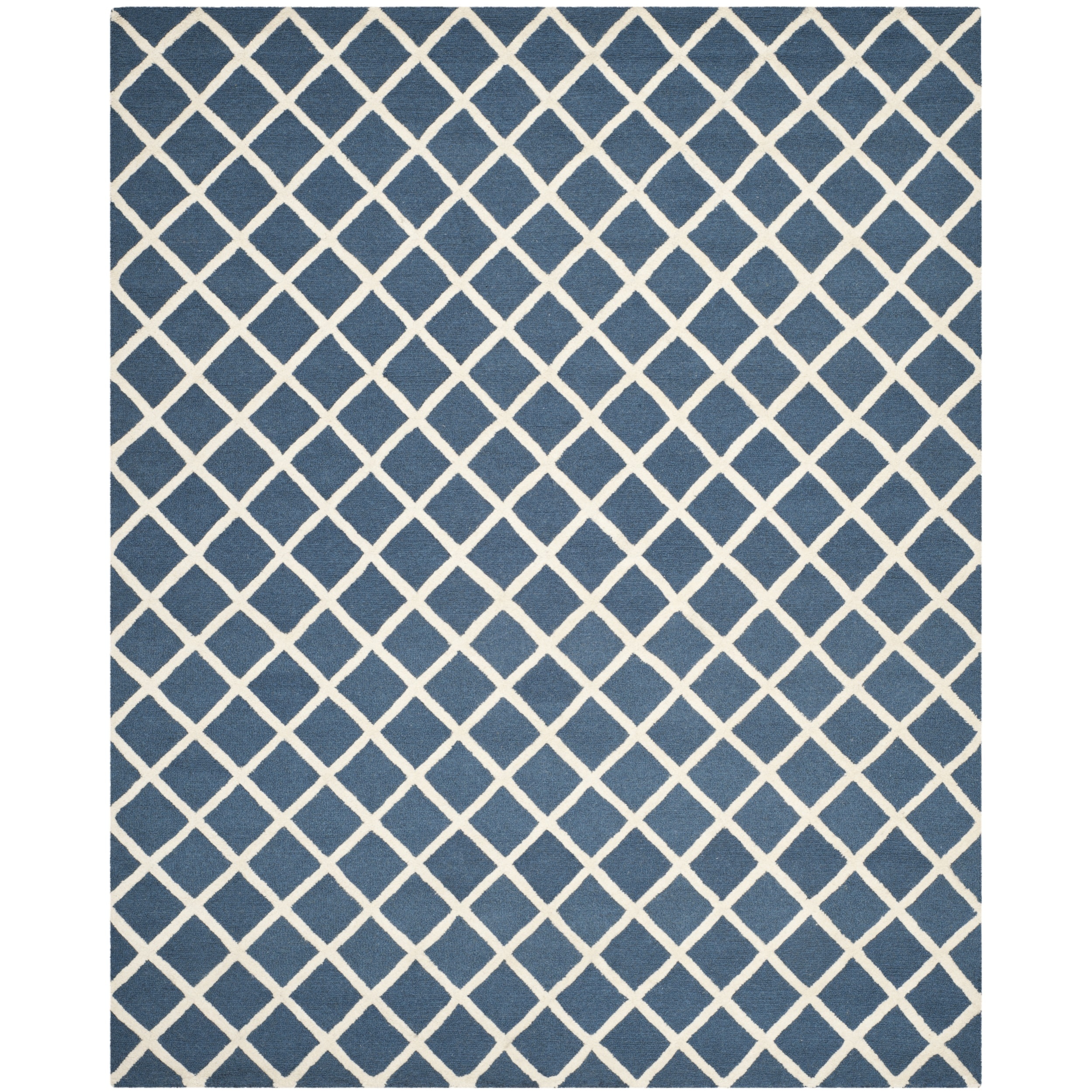 Safavieh Handmade Cambridge Moroccan Navy Crisscross Pattern Wool Rug (8 X 10)