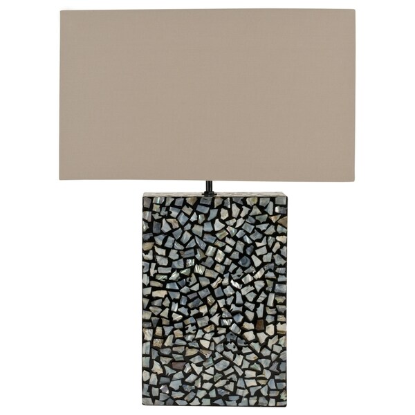 Safavieh Lighting 16.5-inch Athena Blue Mother of Pearl Table Lamp