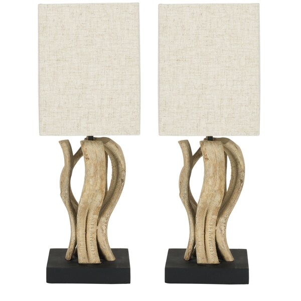 Safavieh Evangeline Bleached Wood Vine Table Lamps (Set of 2) Safavieh Lamp Sets