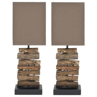 Shop Safavieh Lighting 19.7-inch Woodland Natural Wood ...