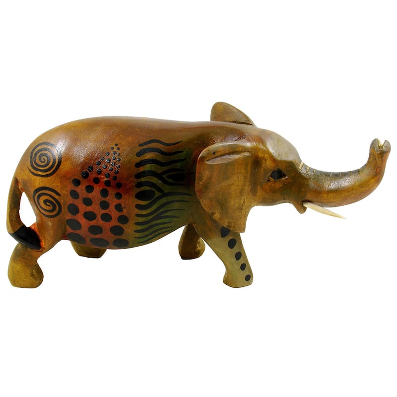Handmade Safari Elephant Statue (Kenya)