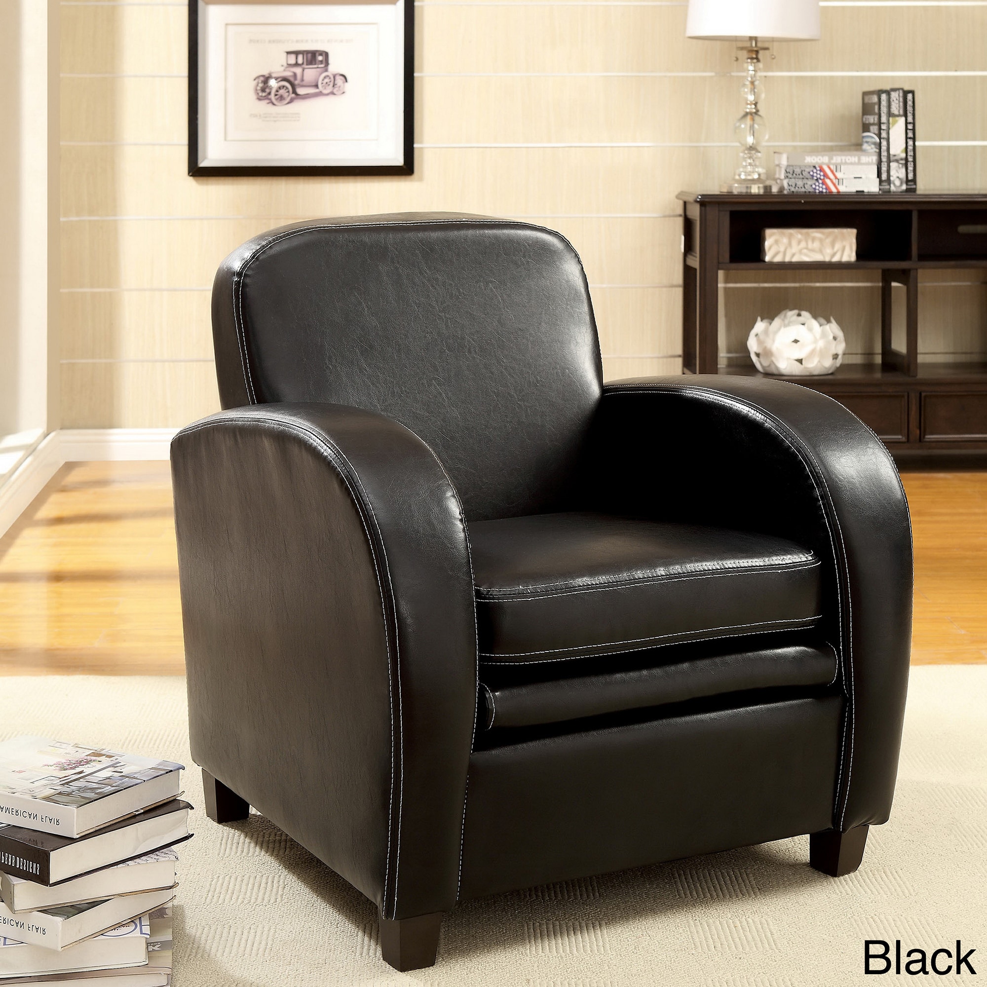 Furniture Of America Double Padded Club Chair