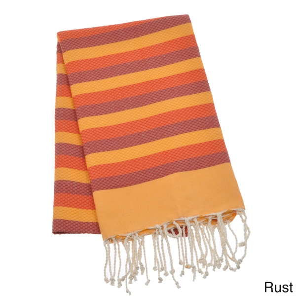 Authentic Fouta Natural Cotton Tri Color Beach Towel (Tunisia