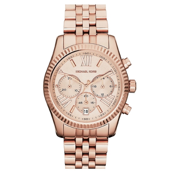 Michael Kors Womens MK5569 Lexington Rose Gold Tone Watch