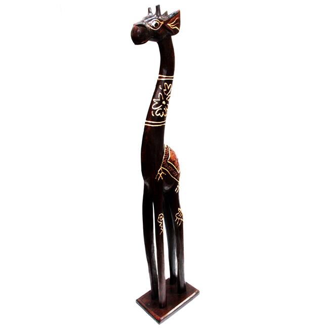 Gold Eggshell Giraffe Statue (Indonesia) - Multi