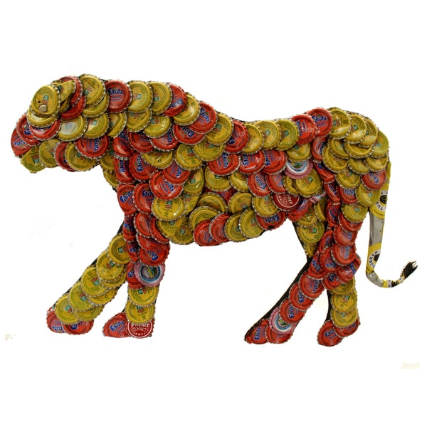 Bottle Cap Cheetah Wall Plaque (Indonesia)   15316906  