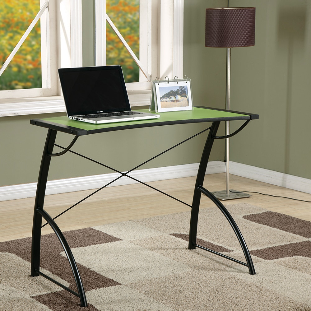 Office Star Products Reversible Black/Green Trace Top Computer Desk