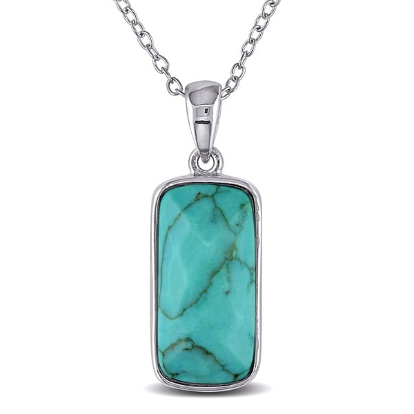 Miadora Sterling Silver Turquoise Necklace