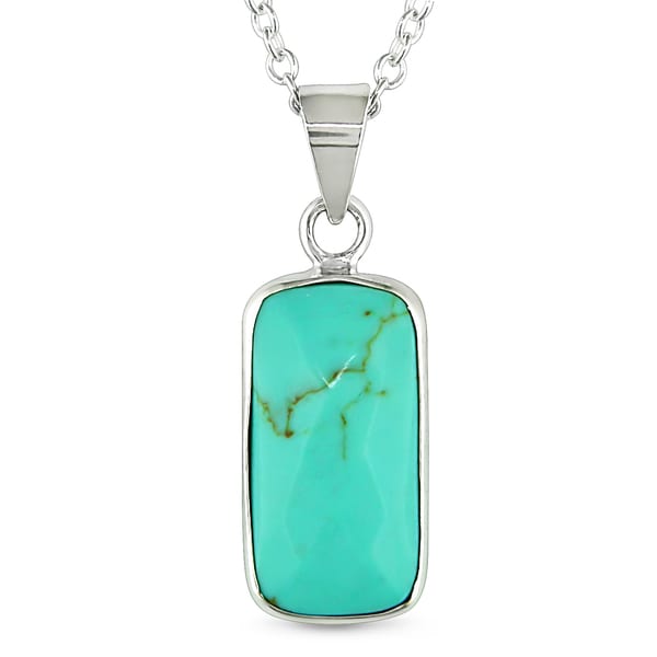 Miadora Sterling Silver Turquoise Necklace Miadora Gemstone Necklaces