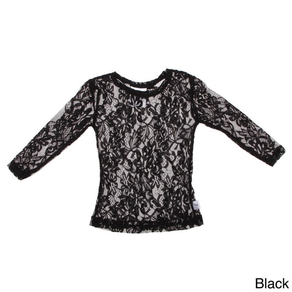 Andee Lew Girl's Lace Long Sleeve Shirt Girls' Clothing