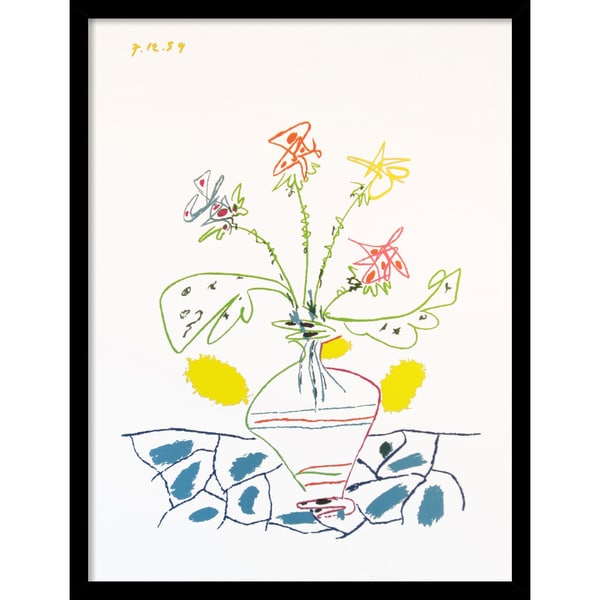 Pablo Picasso Vase with Flowers (19 x 25-inch) - Bed Bath & Beyond