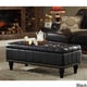 preview thumbnail 3 of 14, OSP Home Furnishings Caldwell Storage Ottoman Black
