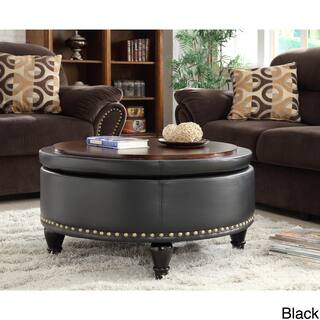 Black Ottomans Storage Online At Our Osp Home Furnishings Gracewood Hollow Belamri Round Storage Ottoman