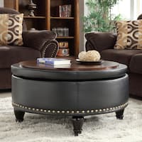 Gracewood Hollow Belamri Round Storage Ottoman