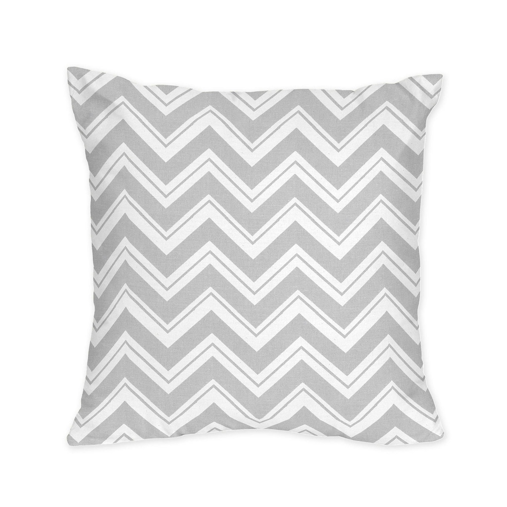 Sweet Jojo Designs Grey Chevron Zigzag Throw Pillow