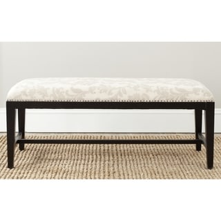 SAFAVIEH Zambia Floral Beige Bench - 46" W x 19" D x 20" H