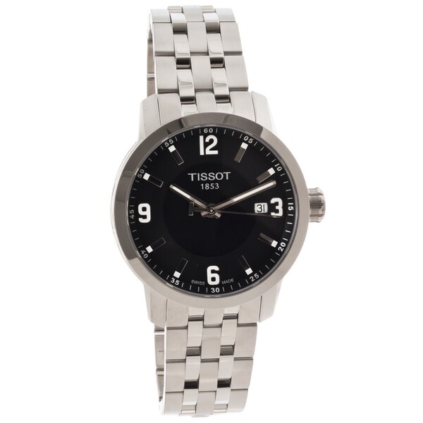 Tissot Men's T0554101105700 PRC 200 Round Silvertone Bracelet Watch -  Overstock - 7946088