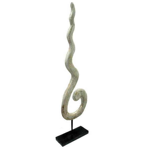 Shop Abstract Gold Wash Vapor Swirl Sculpture Indonesia Overstock 7946126