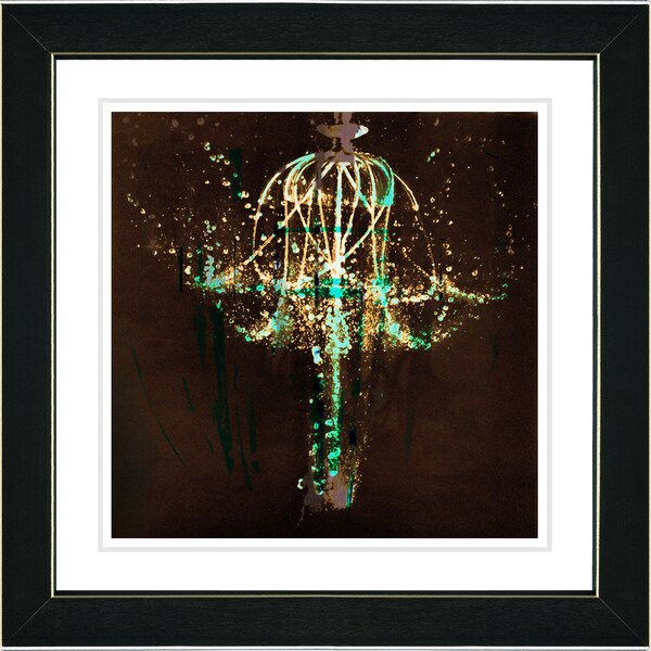 Studio Works Modern 'Green Chandelier' Framed Print