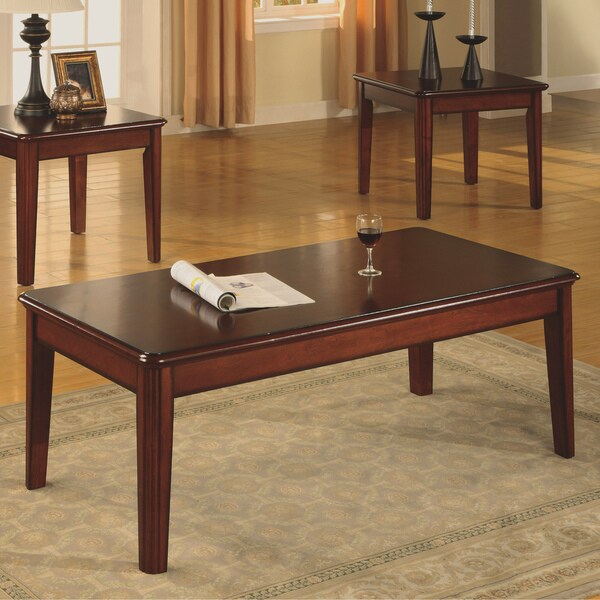 Dark Cherry Veneer Cocktail Table - Free Shipping Today - Overstock.com ...