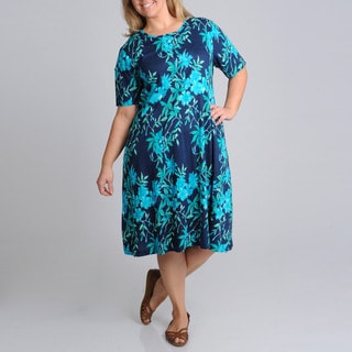 Evanese Women's Plus Size Elegant Long Dress - 13037338 - Overstock.com ...
