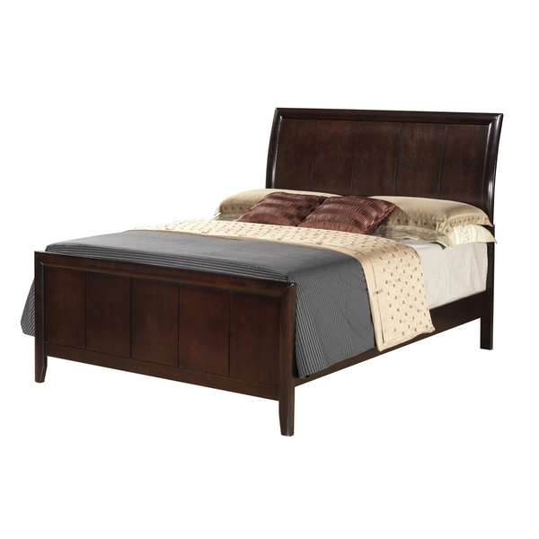 Hanna Queen size Dark Espresso Curved Bed  ™ Shopping