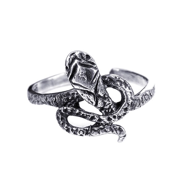 Handmade Sterling Silver Foxy Snake Coil Wrap Toe or Pinky Ring (Thailand)