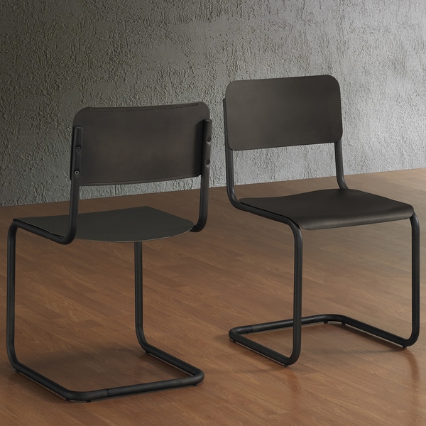 Emerson Metal Dark Brown Retro Dining Chairs (Set of 2 ...