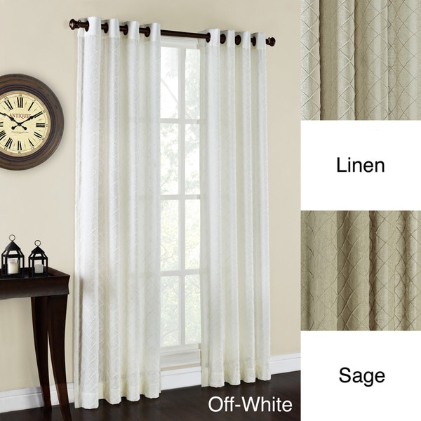 Madison Park Essentials Almaden Printed Fret Grommet Top Curtain Panel