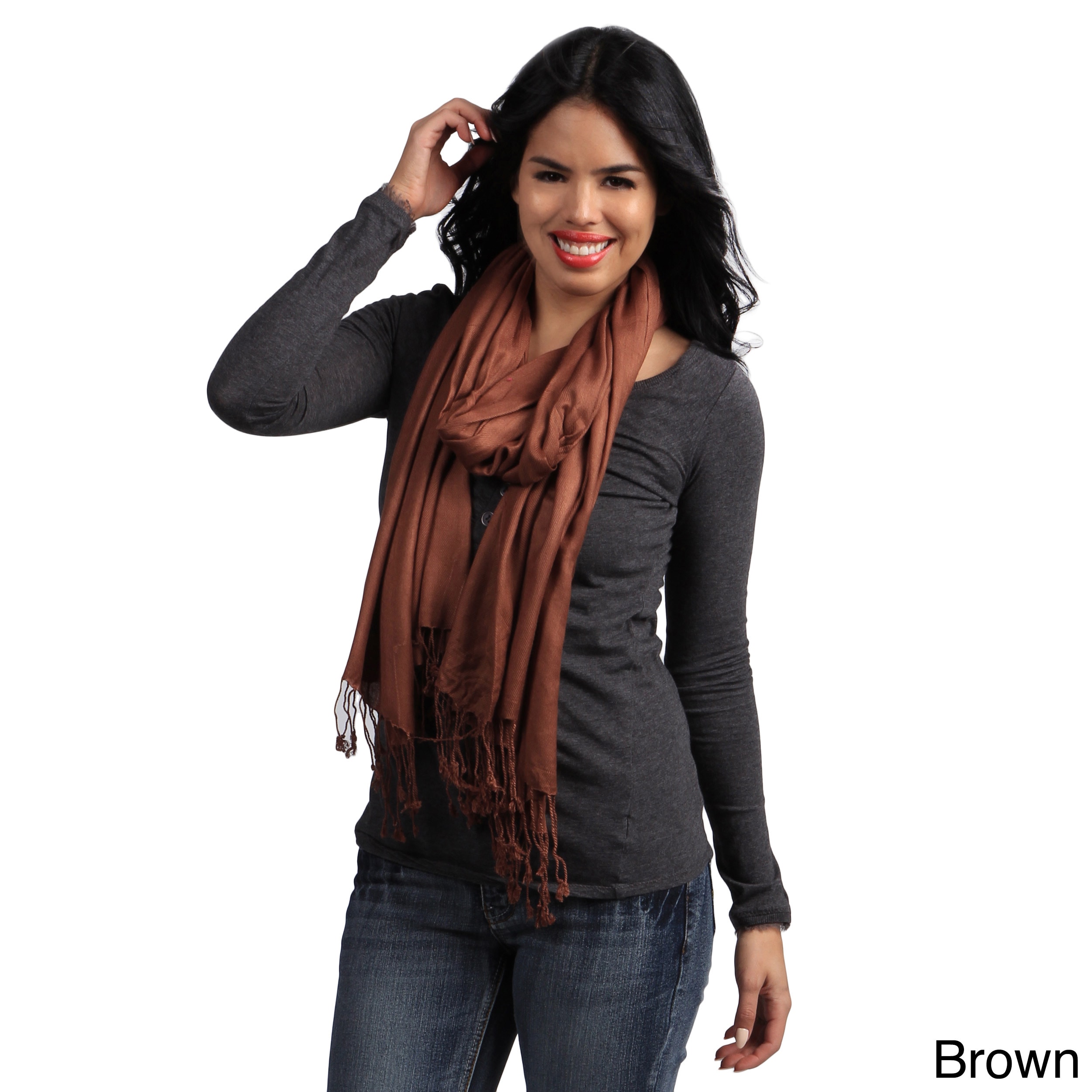 Kc Signatures Womens Brown Scarf