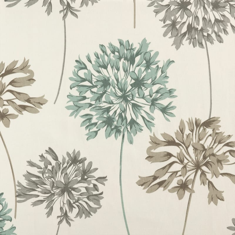 Exclusive Fabrics Allium Botanical Floral Printed Cotton Room Darkening Curtain (1 Panel)