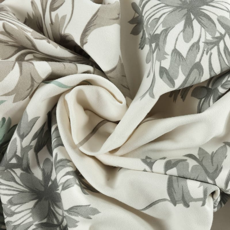 Exclusive Fabrics Allium Botanical Floral Printed Cotton Room Darkening Curtain (1 Panel)