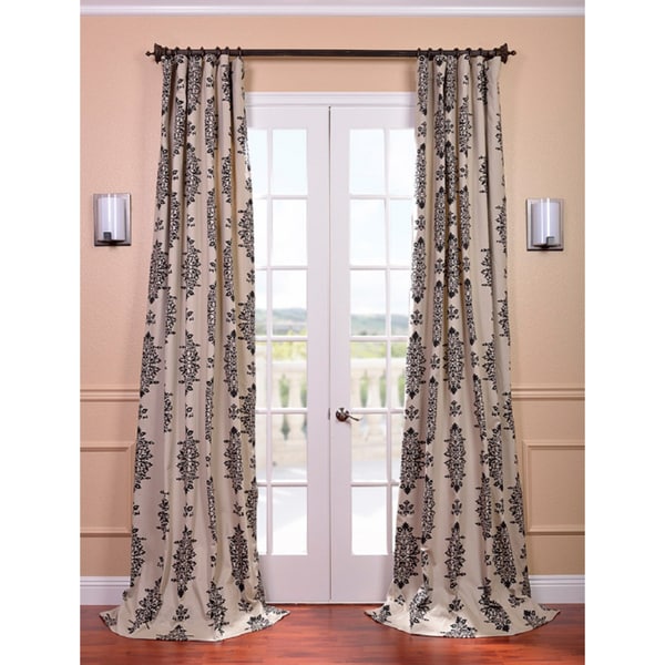 Shop Exclusive Fabrics Jakarta Khaki Printed Cotton Curtain Panel