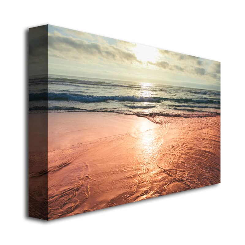 Ariane Moshayedi 'Sunset Beach Reflections' Canvas Art