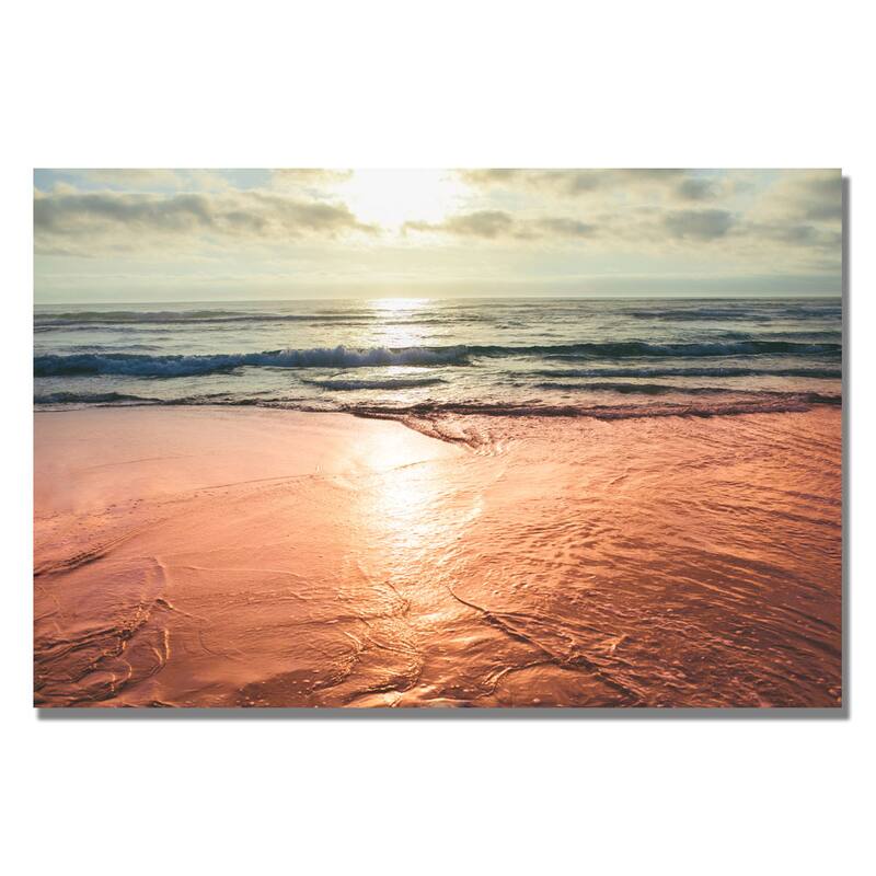 Ariane Moshayedi 'Sunset Beach Reflections' Canvas Art - 16 x 24