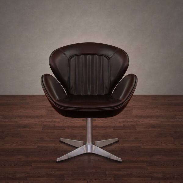 Shop Black Friday Deals On Amelia Vintage Tobacco Leather Swivel Chair Overstock 7951207