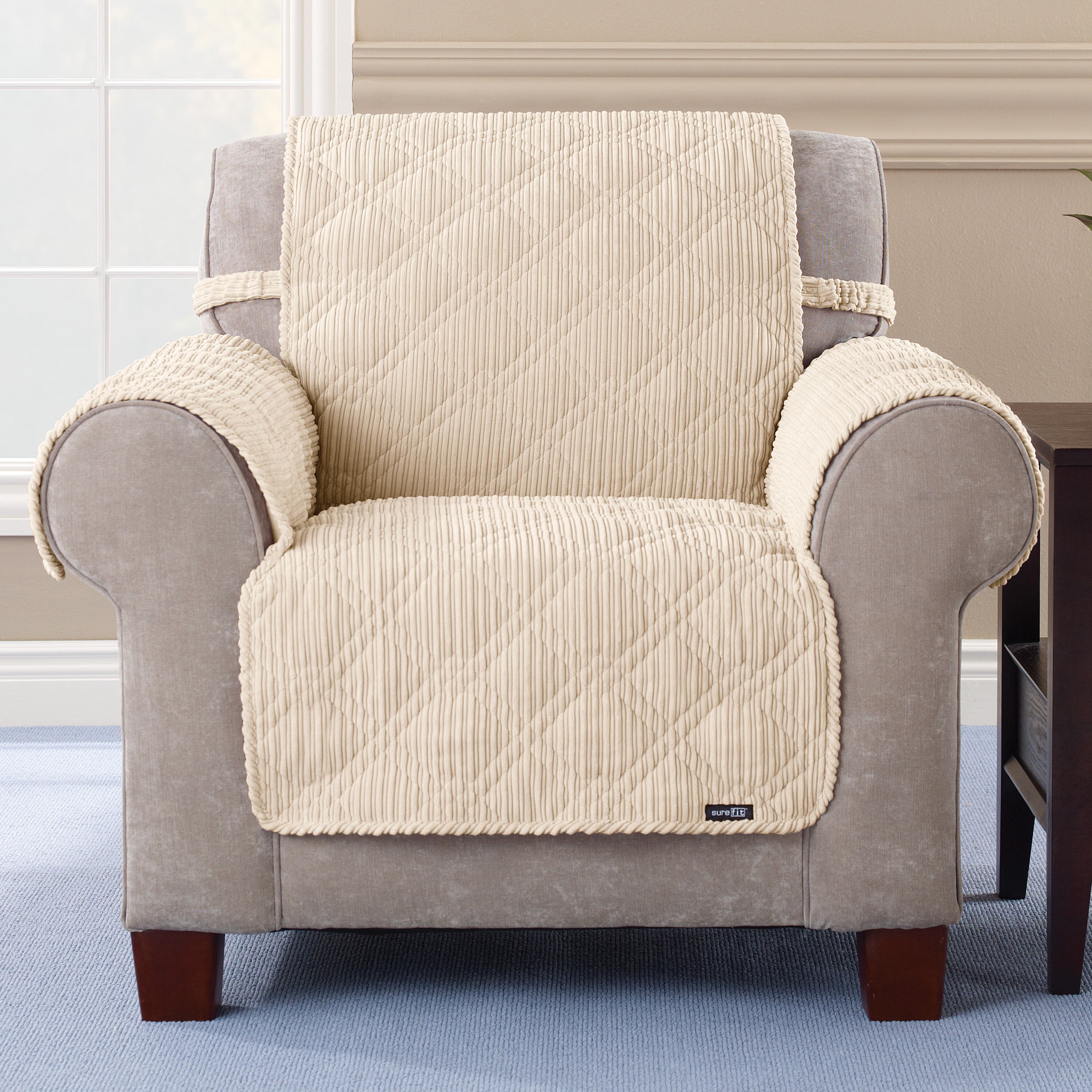 Cream chair online cover