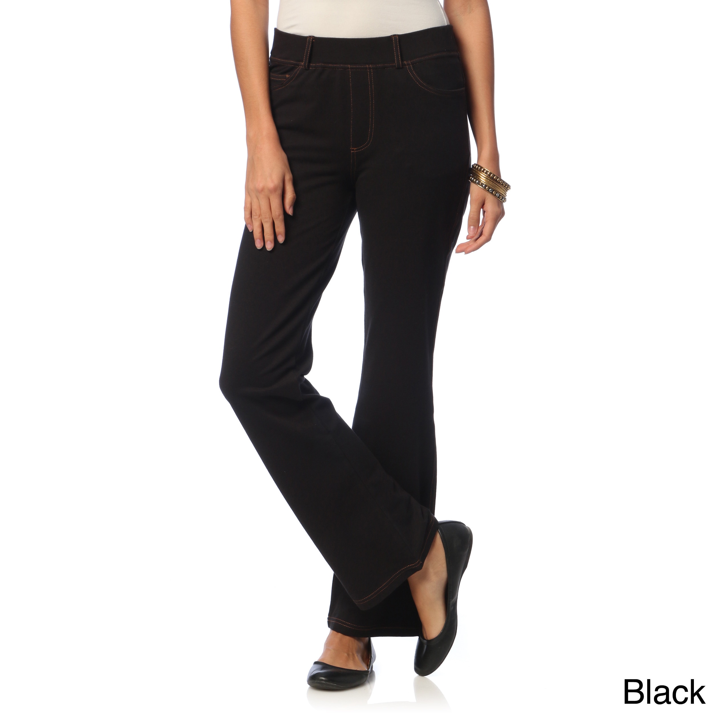women's black boot leg jeans