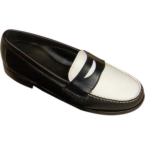 Men's David Spencer Shag Penny Loafer Black Waxy/White Floater ...