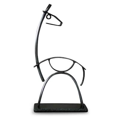 Handmade Steel 'Andean Llama' Sculpture (Peru) - 7"x14"