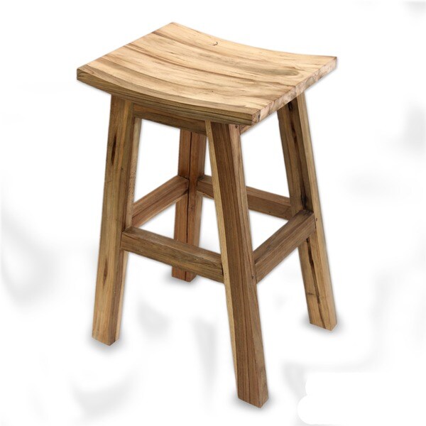 Shop Handmade Reclaimed Teakwood 'Ubud Boogie' Bar Stool (Indonesia