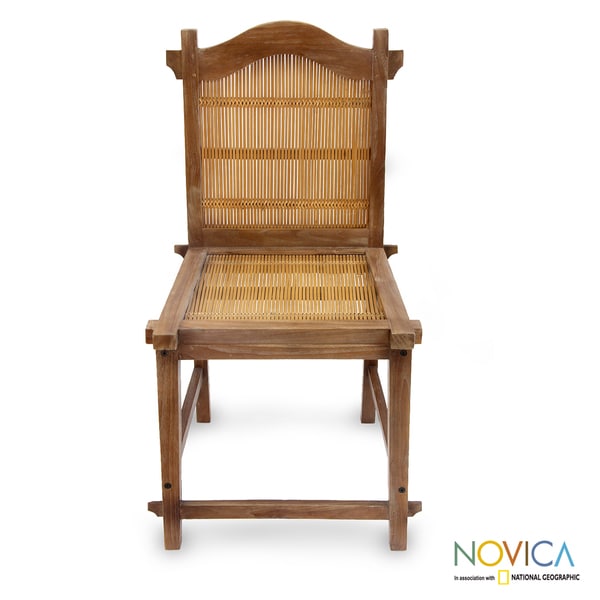 Teakwood and Bamboo 'Vintage Ambarawa' Dining Chair (Indonesia)