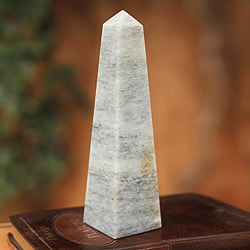 Onyx 'Protection Obelisk' Sculpture  , Handmade in Peru