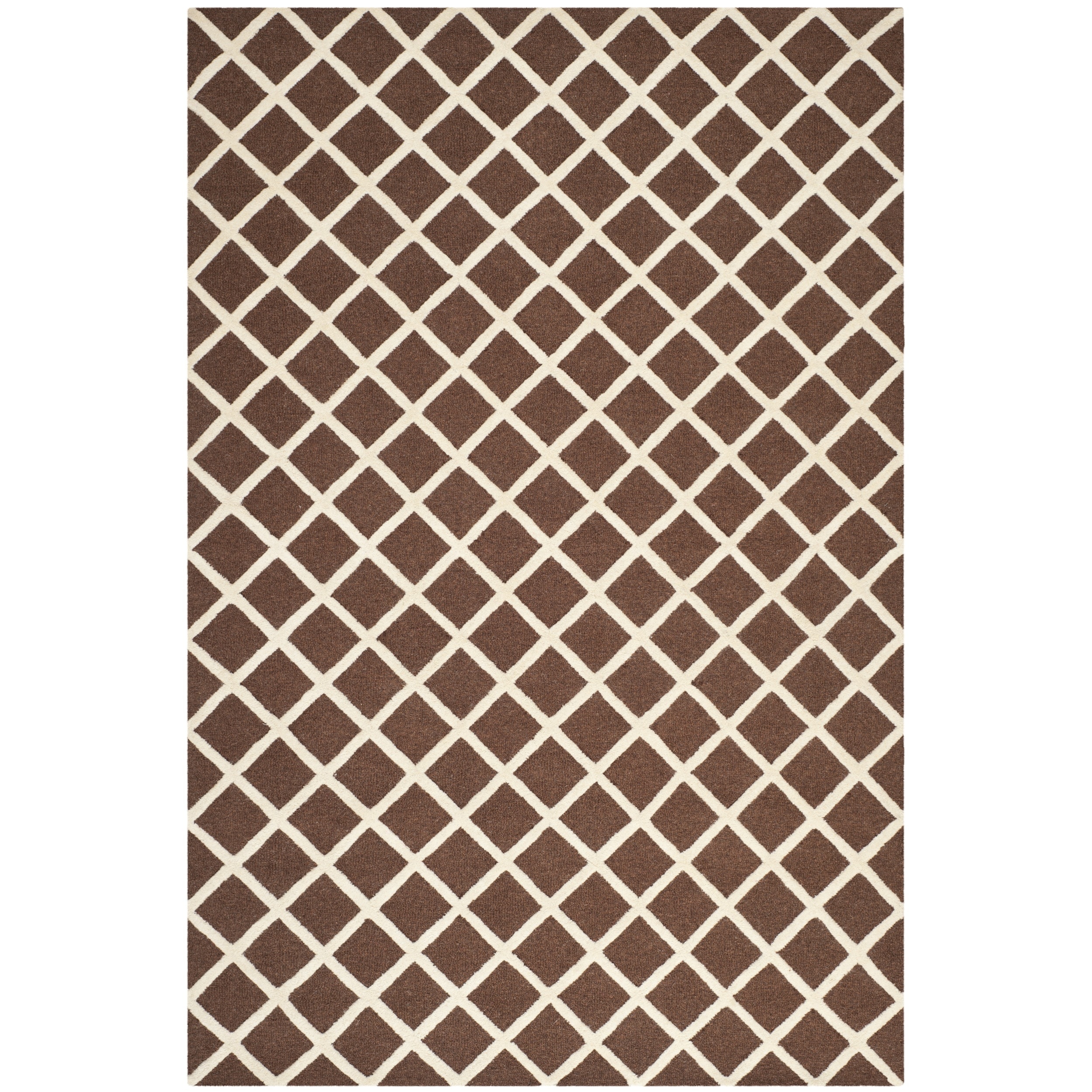 Safavieh Handmade Cambridge Moroccan Dark Brown Wool Area Rug (6 X 9)