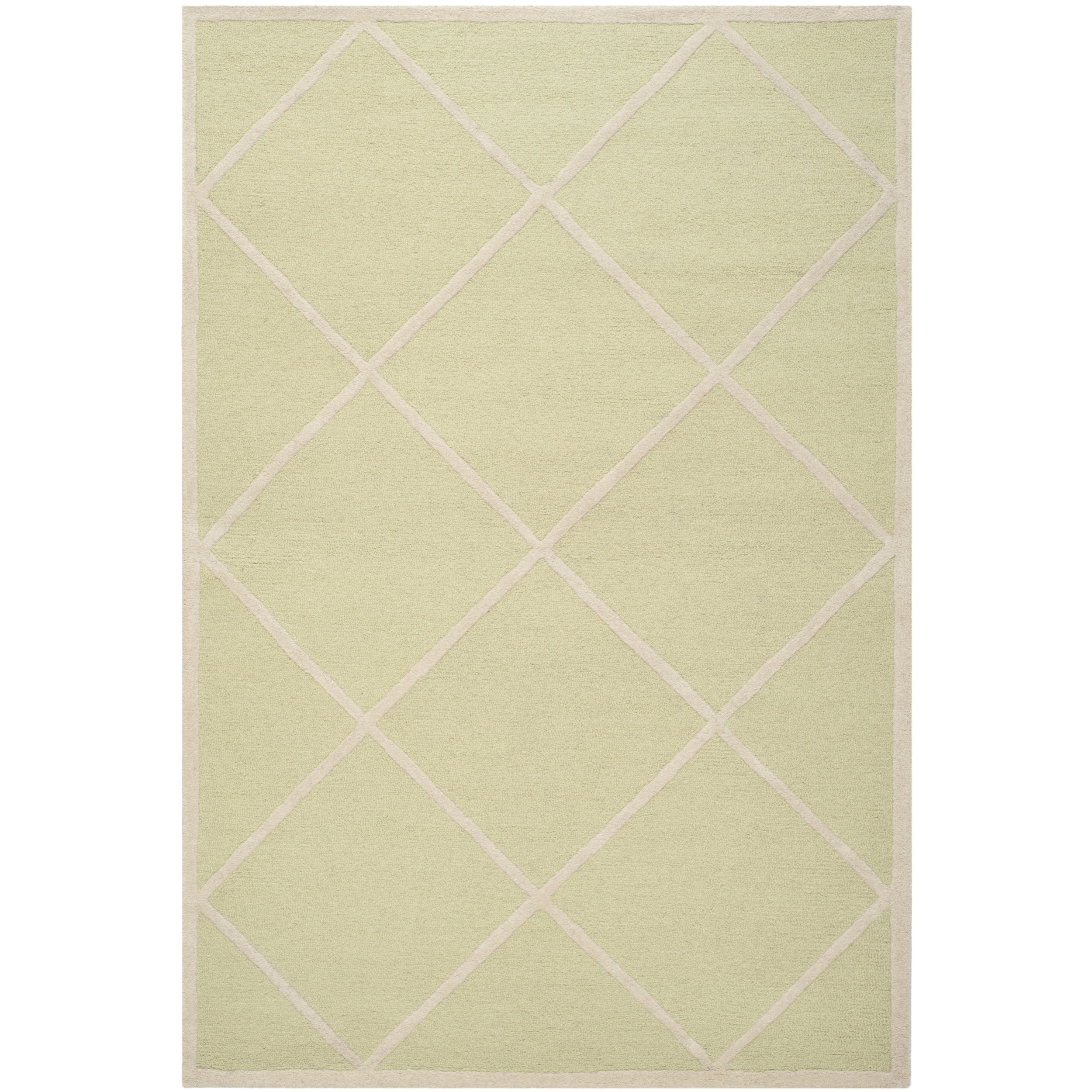 Safavieh Handmade Cambridge Moroccan Light Green Geometric Wool Rug (6 X 9)