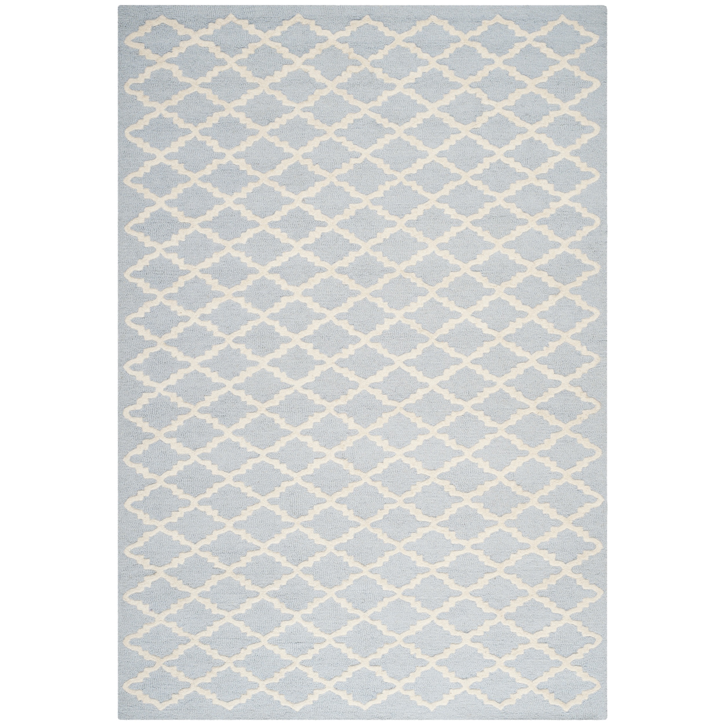 Safavieh Handmade Moroccan Cambridge Light Blue Wool Area Rug (4 X 6)